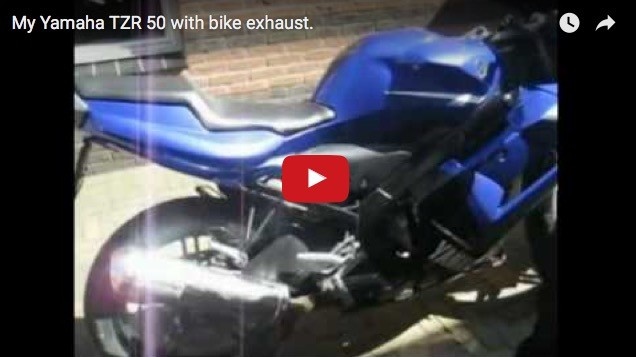 My Yamaha TZR 50 with bike exhaust. - Mecacustom