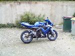 Yamaha TZR d'Alex avec pot Ninja sous selle