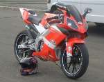 Derbi GPR Racing & pot Ninja sous selle