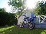 Peugeot xps yz avec pot Technigas e-nox bleu