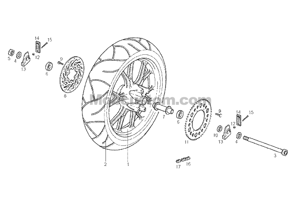 Roue arrière