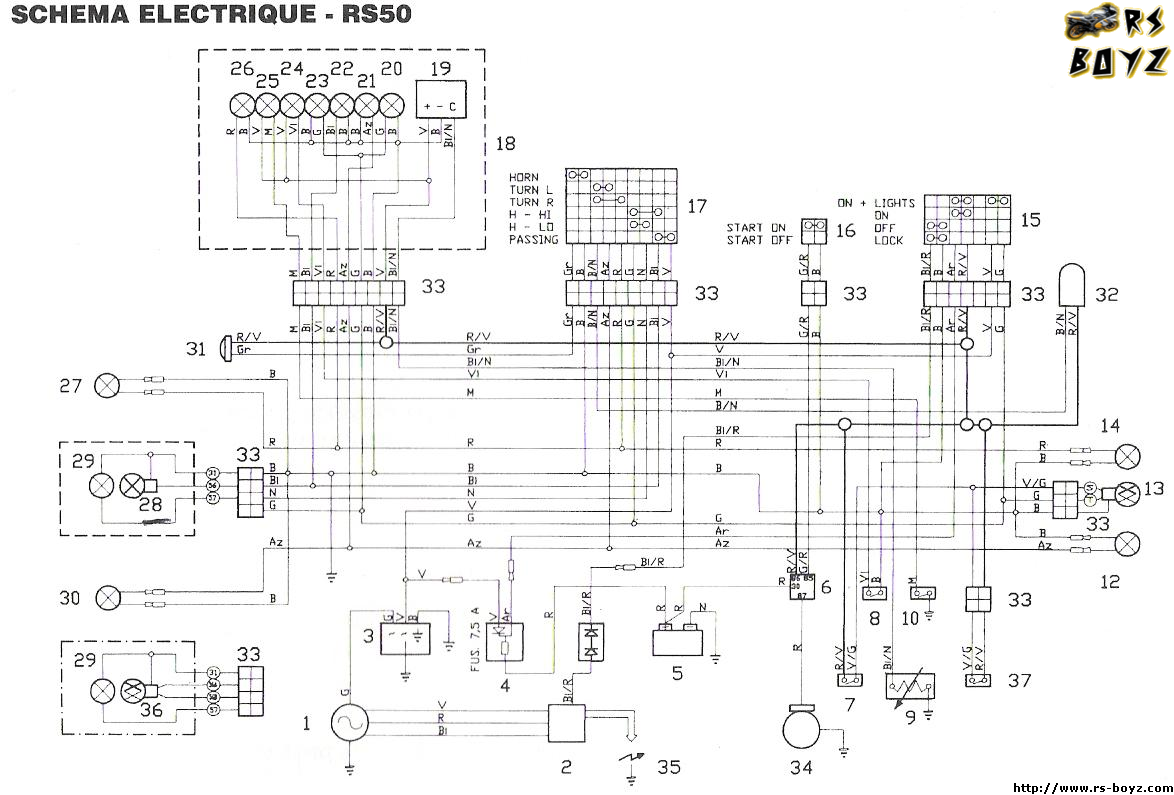 Schémas électrique de 50 à boite - Mecacustom peugeot xps sm wiring diagram 